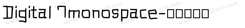 Digital 7monospace字体转换